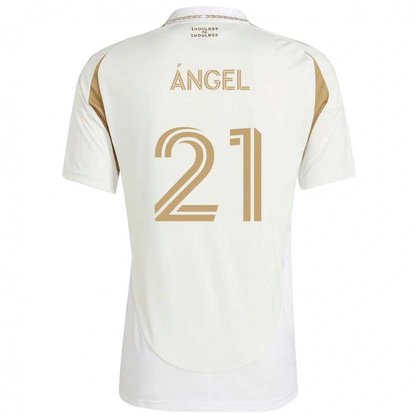 Danxen Heren Tomás Ángel #21 Wit Bruin Uitshirt Uittenue 2025/26 T-Shirt