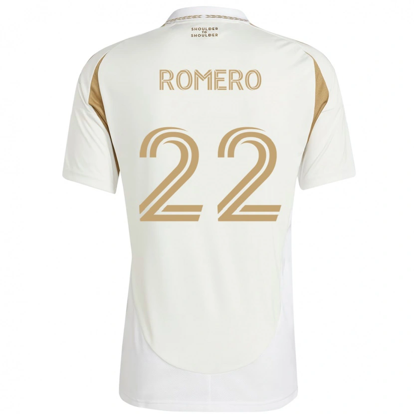 Danxen Heren Abraham Romero #22 Wit Bruin Uitshirt Uittenue 2025/26 T-Shirt