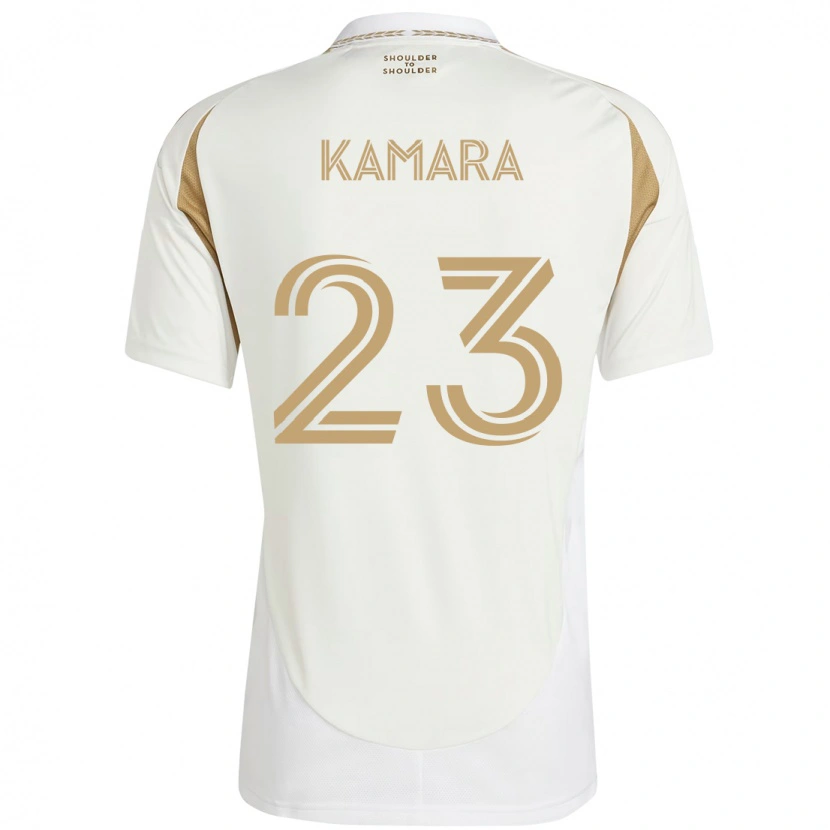 Danxen Heren Kei Kamara #23 Wit Bruin Uitshirt Uittenue 2025/26 T-Shirt