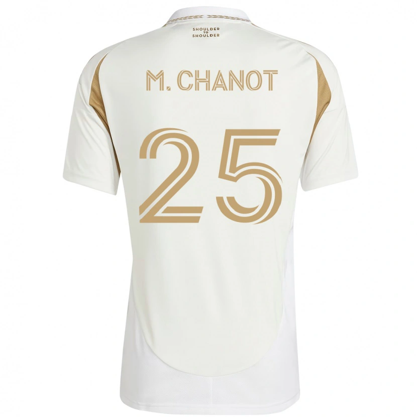 Danxen Heren Maxime Chanot #25 Wit Bruin Uitshirt Uittenue 2025/26 T-Shirt
