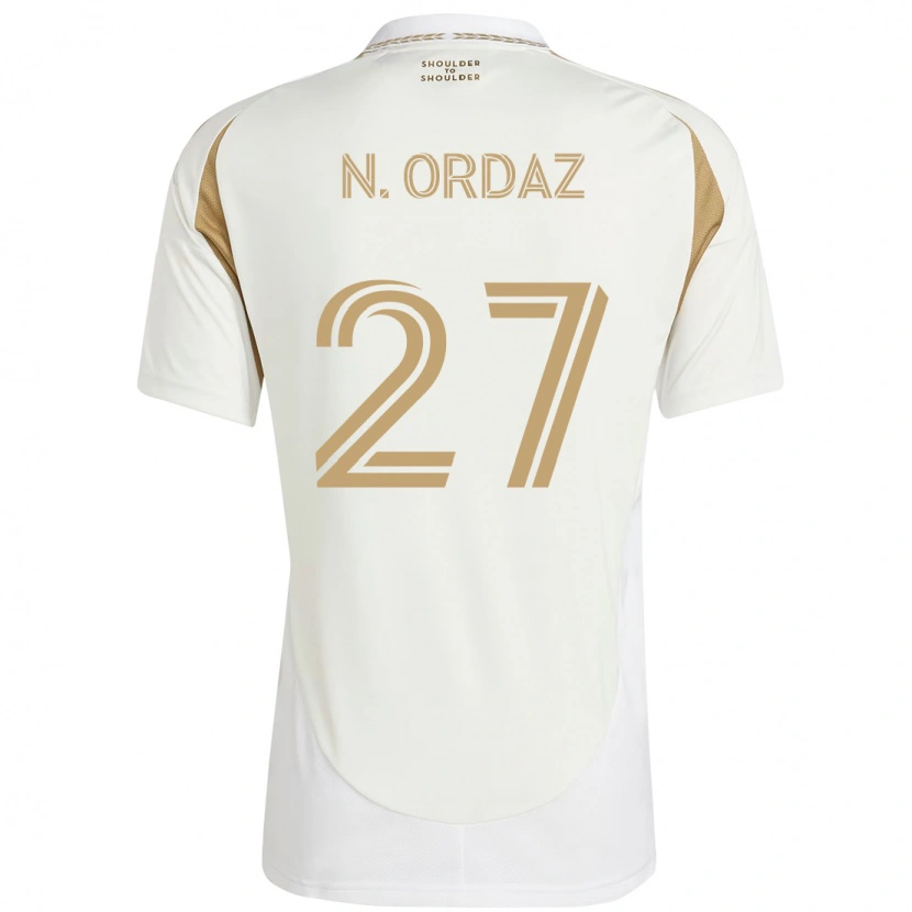Danxen Heren Nathan Ordaz #27 Wit Bruin Uitshirt Uittenue 2025/26 T-Shirt