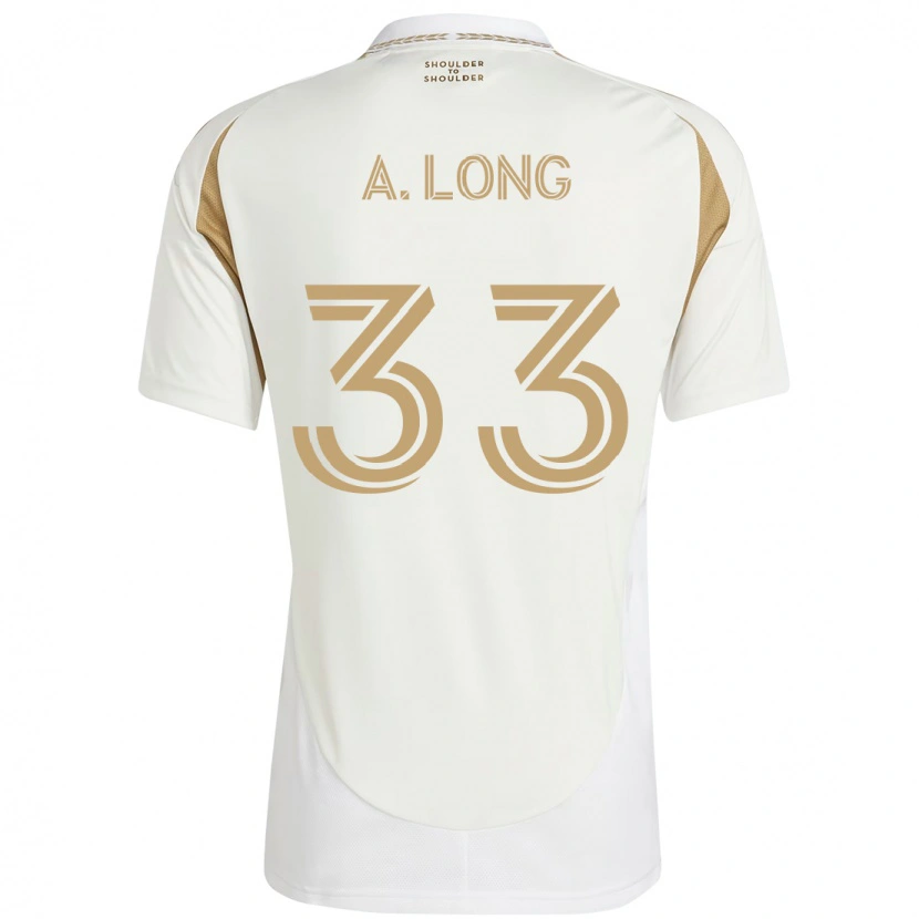 Danxen Heren Aaron Long #33 Wit Bruin Uitshirt Uittenue 2025/26 T-Shirt