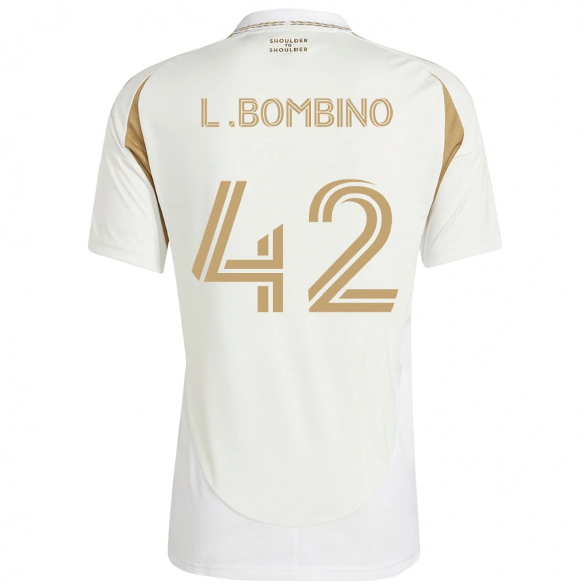 Danxen Heren Luca Bombino #42 Wit Bruin Uitshirt Uittenue 2025/26 T-Shirt