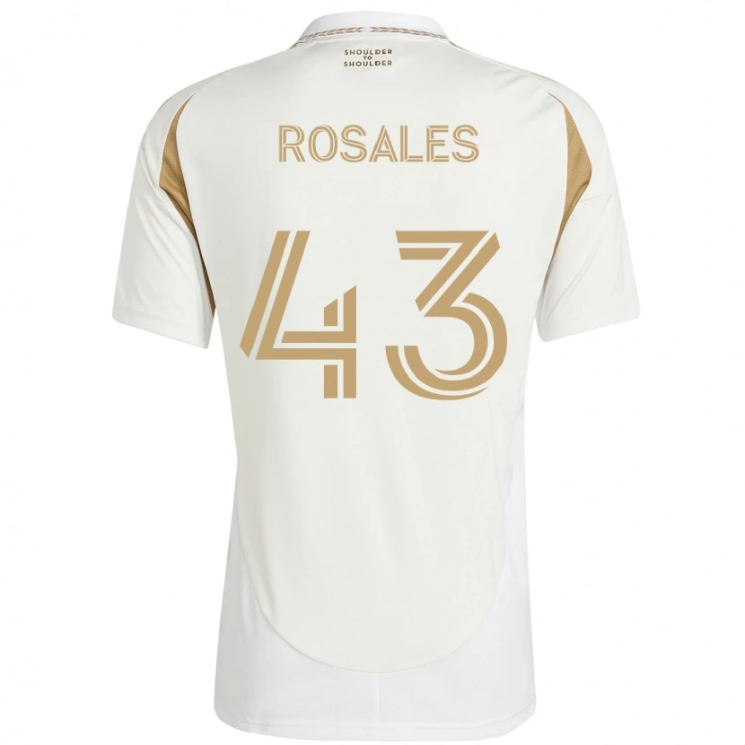 Danxen Heren Diego Rosales #43 Wit Bruin Uitshirt Uittenue 2025/26 T-Shirt