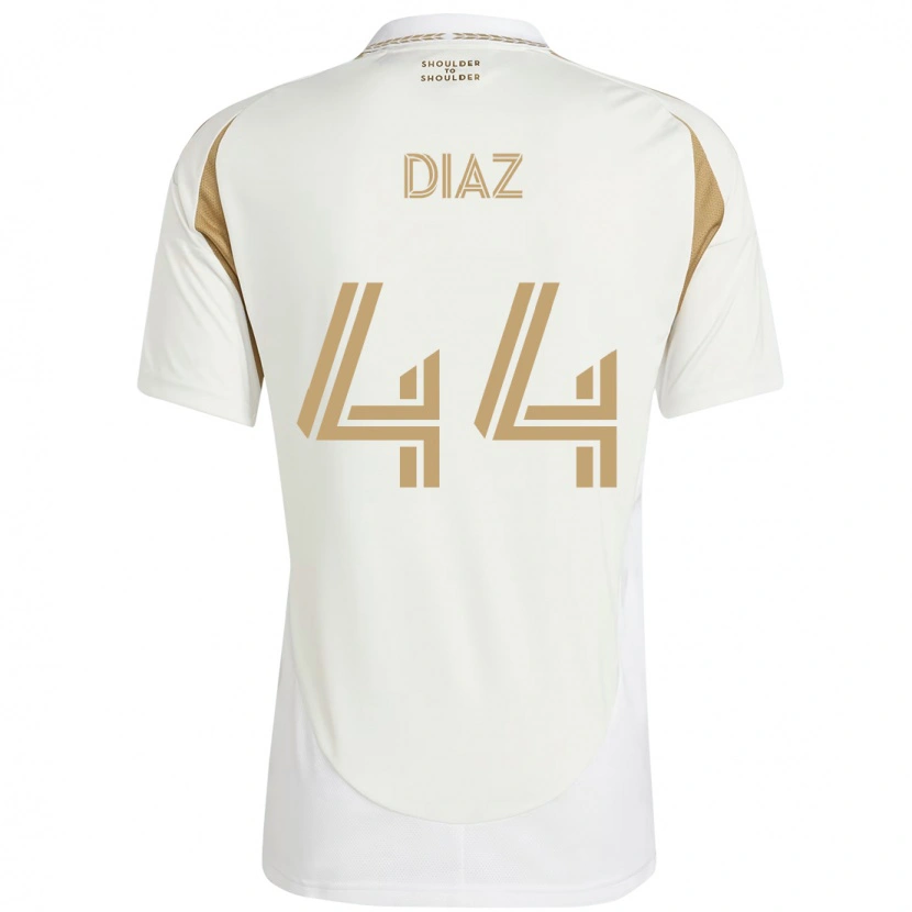 Danxen Heren Christian Díaz #44 Wit Bruin Uitshirt Uittenue 2025/26 T-Shirt