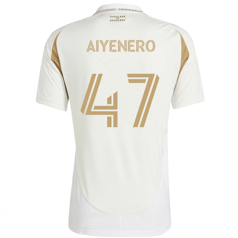 Danxen Heren Marius Aiyenero #47 Wit Bruin Uitshirt Uittenue 2025/26 T-Shirt
