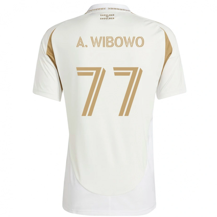 Danxen Heren Adrian Wibowo #77 Wit Bruin Uitshirt Uittenue 2025/26 T-Shirt