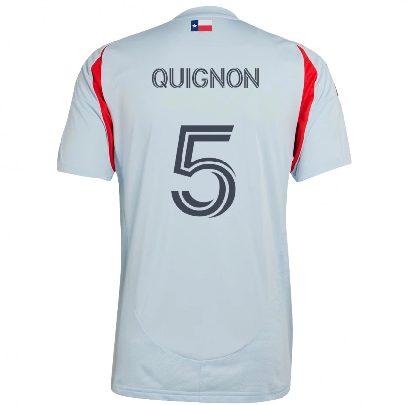 Danxen Heren Facundo Quignón #5 Lichtblauw Rood Uitshirt Uittenue 2025/26 T-Shirt
