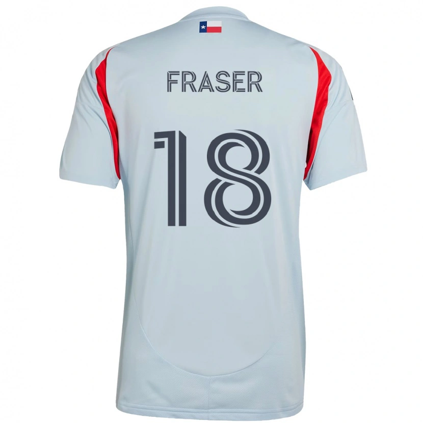 Danxen Heren Liam Fraser #18 Lichtblauw Rood Uitshirt Uittenue 2025/26 T-Shirt