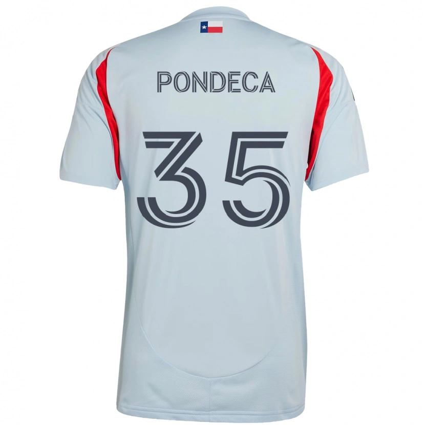 Danxen Heren Tomas Pondeca #35 Lichtblauw Rood Uitshirt Uittenue 2025/26 T-Shirt