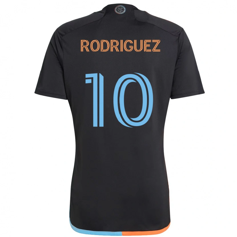 Danxen Heren Santiago Rodríguez #10 Zwart Blauw Oranje Uitshirt Uittenue 2025/26 T-Shirt