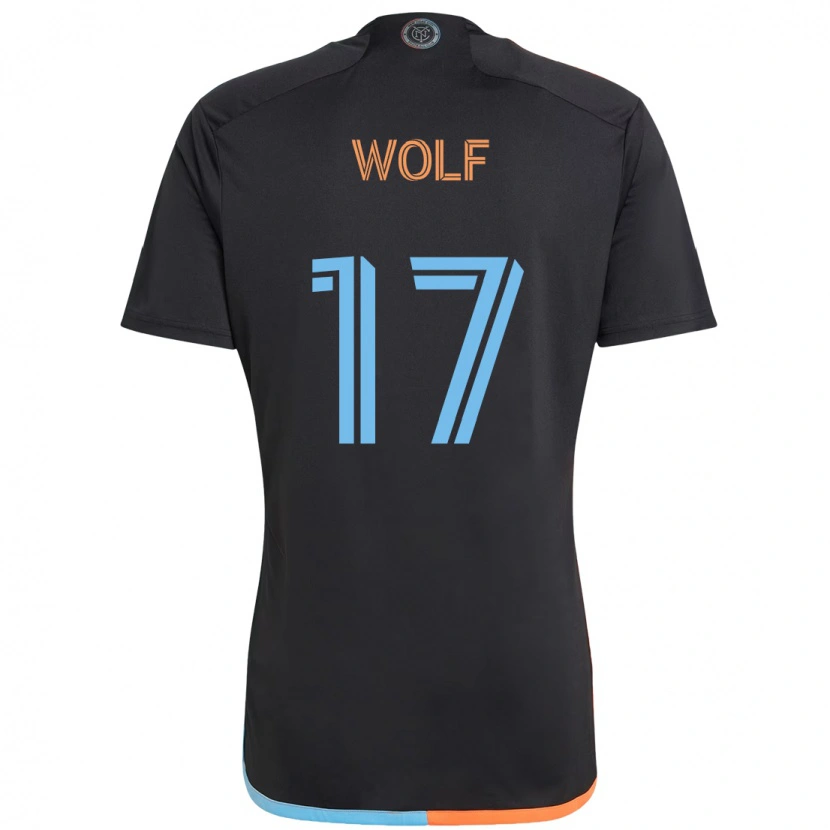 Danxen Heren Hannes Wolf #17 Zwart Blauw Oranje Uitshirt Uittenue 2025/26 T-Shirt