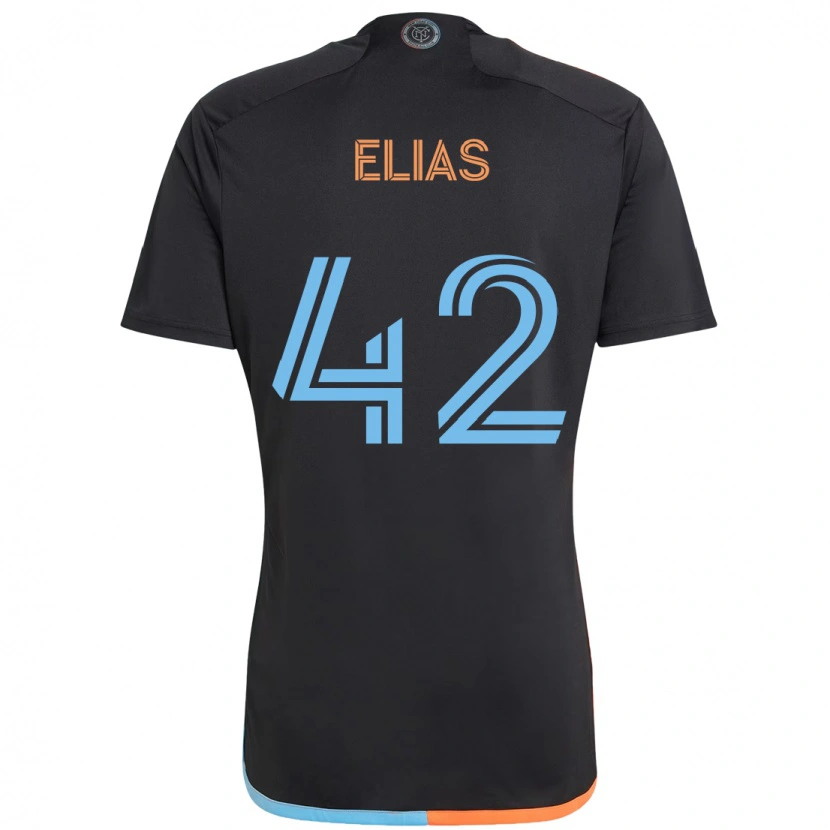 Danxen Heren Piero Elias #42 Zwart Blauw Oranje Uitshirt Uittenue 2025/26 T-Shirt