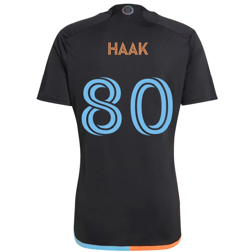 Danxen Heren Justin Haak #80 Zwart Blauw Oranje Uitshirt Uittenue 2025/26 T-Shirt