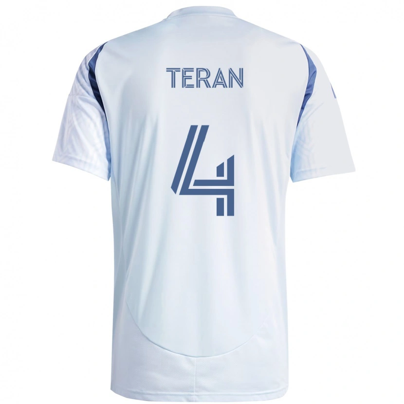 Danxen Heren Carlos Terán #4 Licht Hemelsblauwblauw Uitshirt Uittenue 2025/26 T-Shirt
