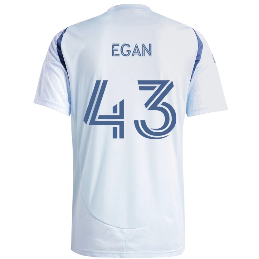 Danxen Heren Noah Egan #43 Licht Hemelsblauwblauw Uitshirt Uittenue 2025/26 T-Shirt