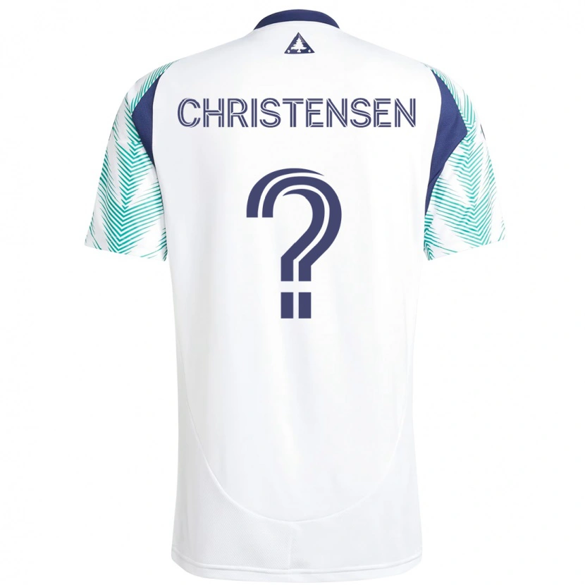 Danxen Heren Kevin Christensen #0 Wit Blauw Uitshirt Uittenue 2025/26 T-Shirt