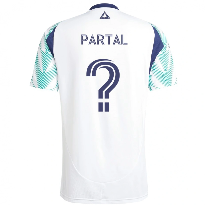 Danxen Heren Joshua Partal #0 Wit Blauw Uitshirt Uittenue 2025/26 T-Shirt