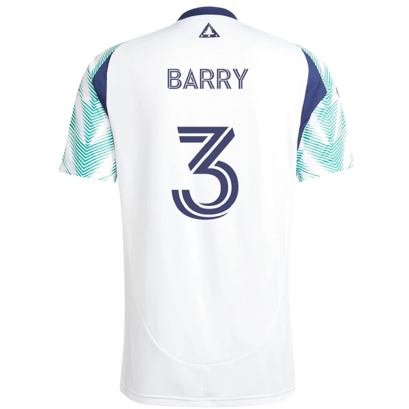 Danxen Heren Hesron Barry #3 Wit Blauw Uitshirt Uittenue 2025/26 T-Shirt