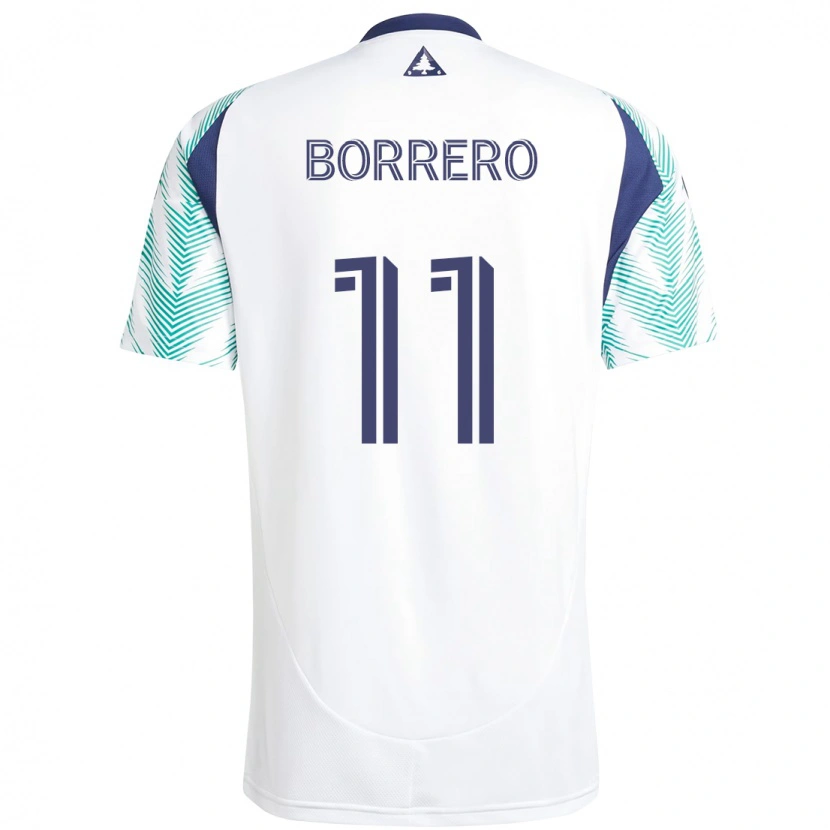 Danxen Heren Dylan Borrero #11 Wit Blauw Uitshirt Uittenue 2025/26 T-Shirt