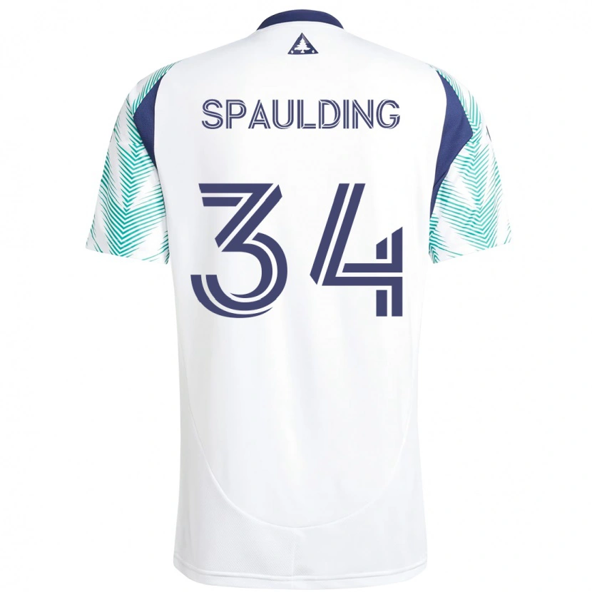 Danxen Heren Ryan Spaulding #34 Wit Blauw Uitshirt Uittenue 2025/26 T-Shirt