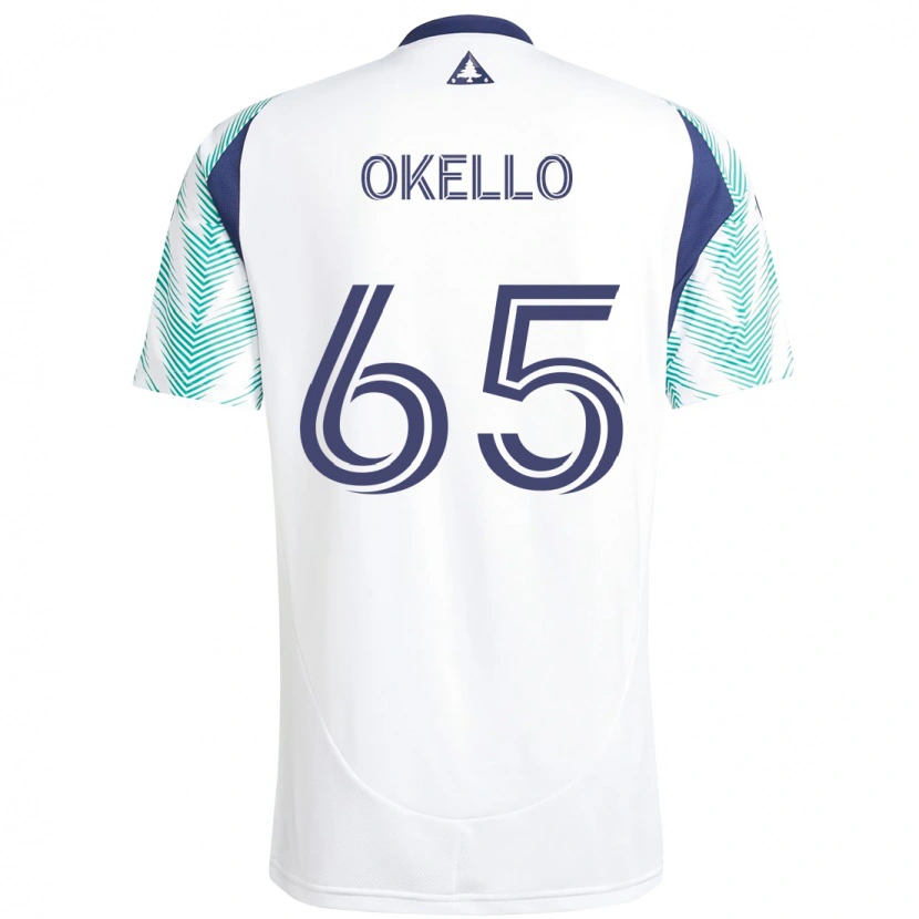 Danxen Heren Noble Okello #65 Wit Blauw Uitshirt Uittenue 2025/26 T-Shirt
