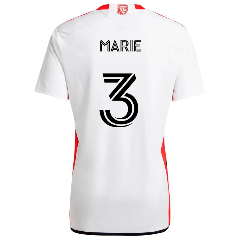 Danxen Heren Paul Marie #3 Wit Rood Uitshirt Uittenue 2025/26 T-Shirt