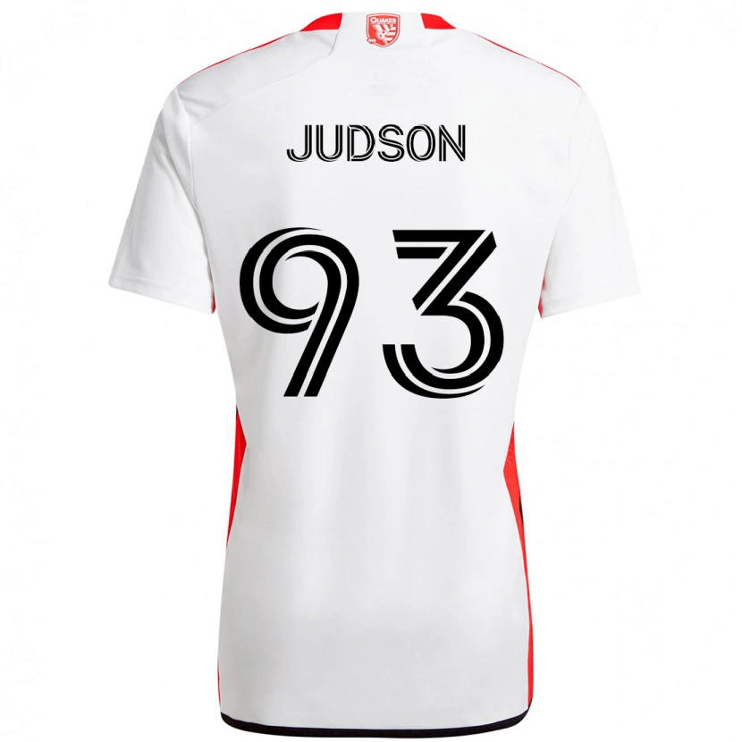 Danxen Heren Judson #93 Wit Rood Uitshirt Uittenue 2025/26 T-Shirt