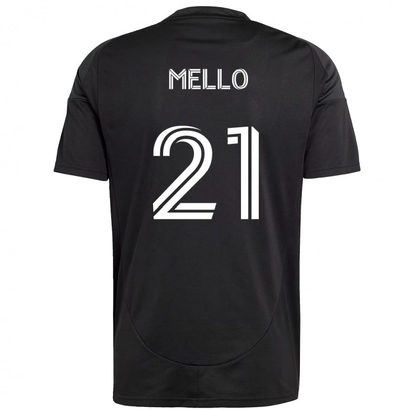 Danxen Heren Vinicius Mello #21 Zwart Wit Uitshirt Uittenue 2025/26 T-Shirt
