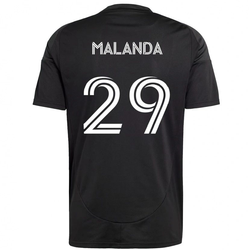 Danxen Heren Adilson Malanda #29 Zwart Wit Uitshirt Uittenue 2025/26 T-Shirt