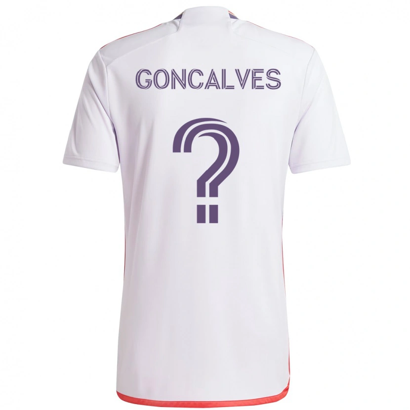 Danxen Heren Bernardo Goncalves #0 Wit Paars Uitshirt Uittenue 2025/26 T-Shirt