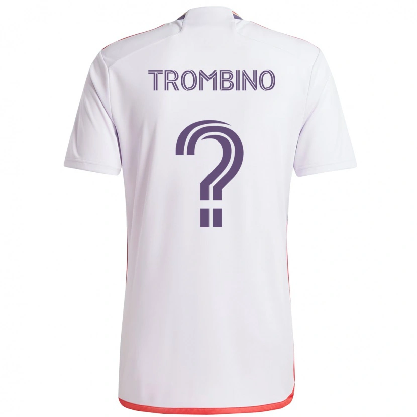 Danxen Heren Caleb Trombino #0 Wit Paars Uitshirt Uittenue 2025/26 T-Shirt