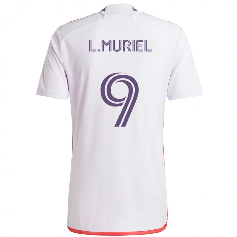 Danxen Heren Luis Muriel #9 Wit Paars Uitshirt Uittenue 2025/26 T-Shirt