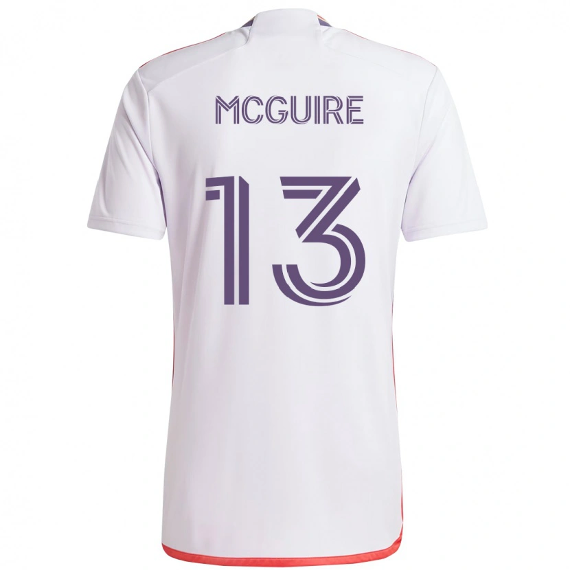Danxen Heren Duncan Mcguire #13 Wit Paars Uitshirt Uittenue 2025/26 T-Shirt