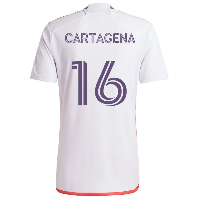 Danxen Heren Wilder Cartagena #16 Wit Paars Uitshirt Uittenue 2025/26 T-Shirt