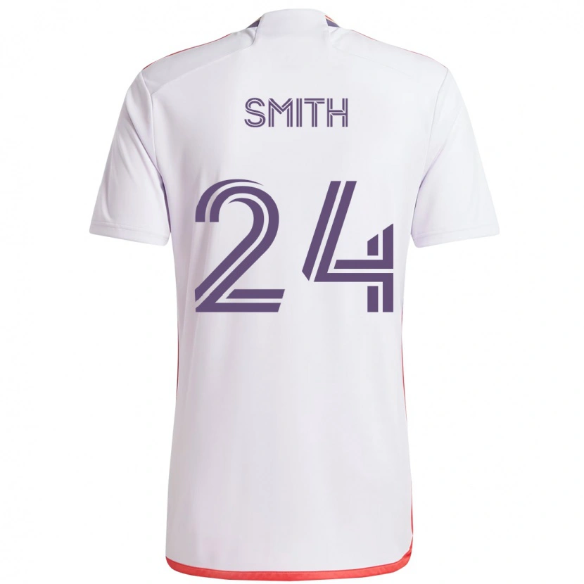 Danxen Heren Kyle Smith #24 Wit Paars Uitshirt Uittenue 2025/26 T-Shirt