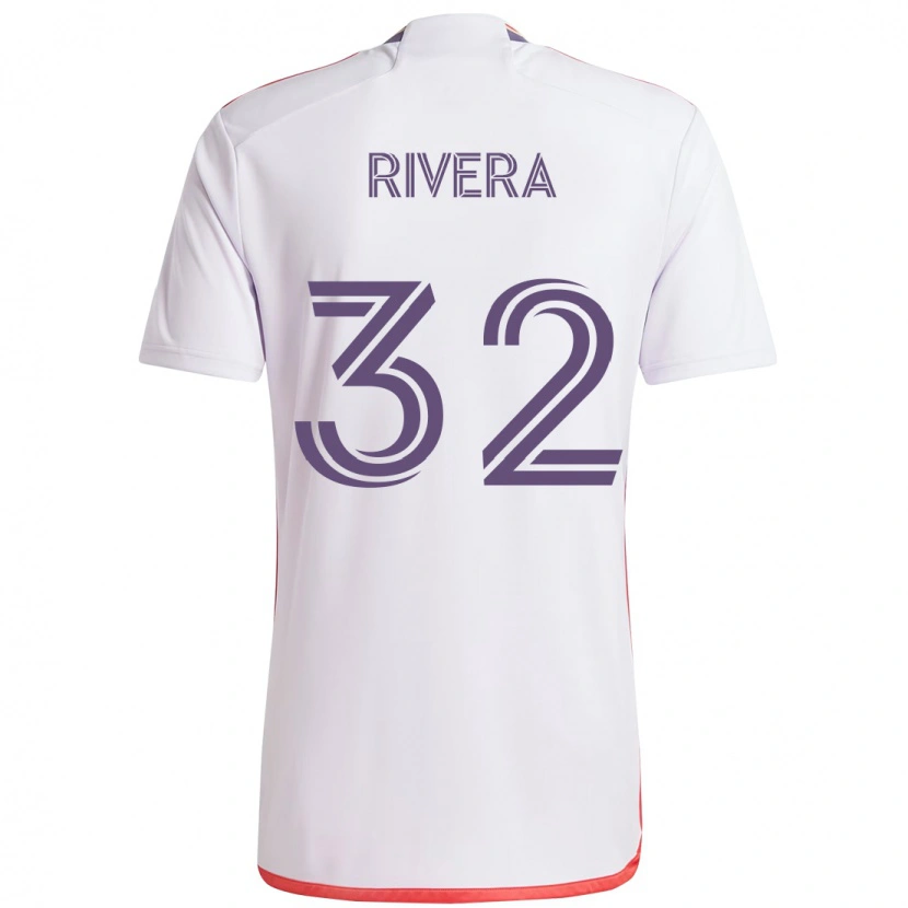 Danxen Heren Wilfredo Rivera #32 Wit Paars Uitshirt Uittenue 2025/26 T-Shirt