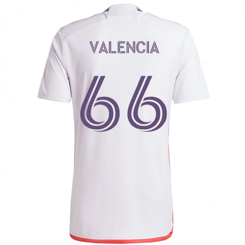 Danxen Heren Yeiler Valencia #66 Wit Paars Uitshirt Uittenue 2025/26 T-Shirt