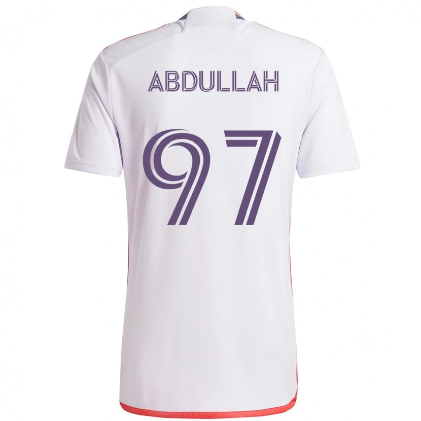 Danxen Heren Majed Abdullah #97 Wit Paars Uitshirt Uittenue 2025/26 T-Shirt
