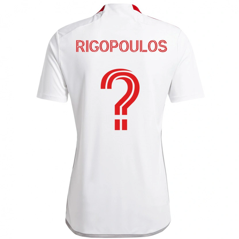 Danxen Heren Theo Rigopoulos #0 Wit Rood Uitshirt Uittenue 2025/26 T-Shirt