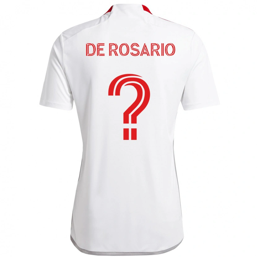 Danxen Heren Adisa De Rosario #0 Wit Rood Uitshirt Uittenue 2025/26 T-Shirt