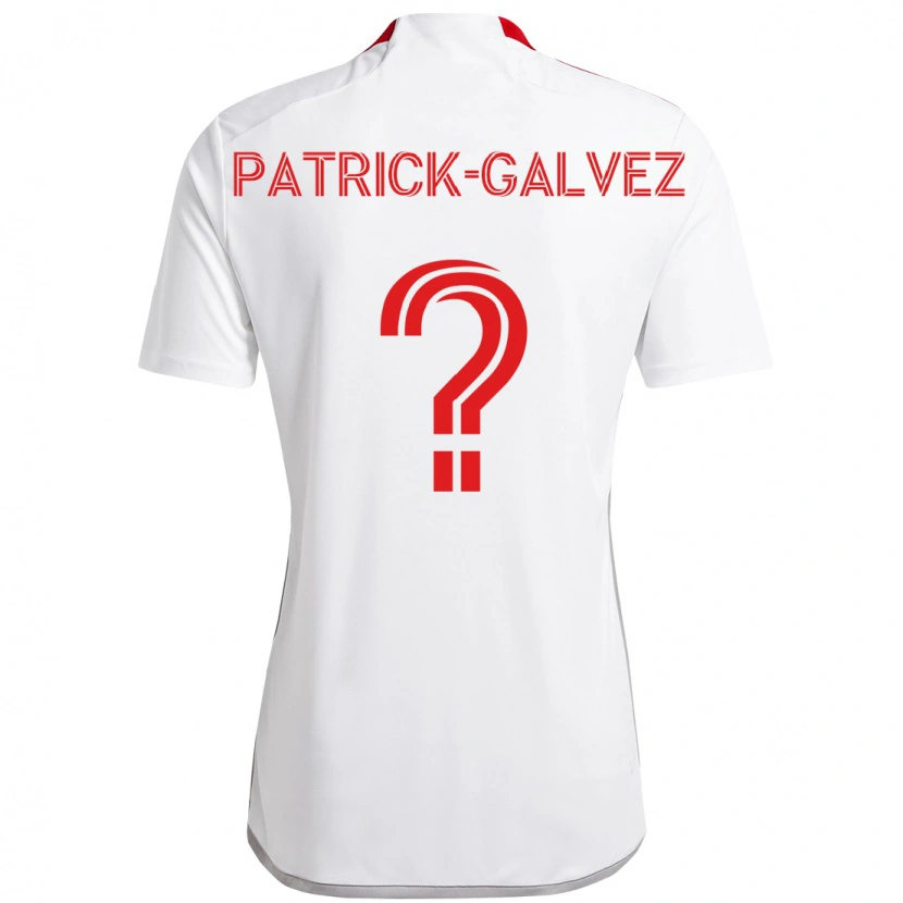 Danxen Heren Pablo Patrick-Galvez #0 Wit Rood Uitshirt Uittenue 2025/26 T-Shirt