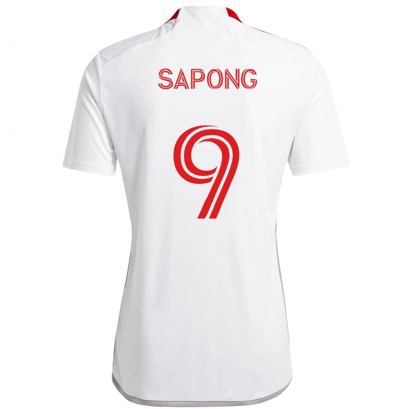Danxen Heren C.j. Sapong #9 Wit Rood Uitshirt Uittenue 2025/26 T-Shirt