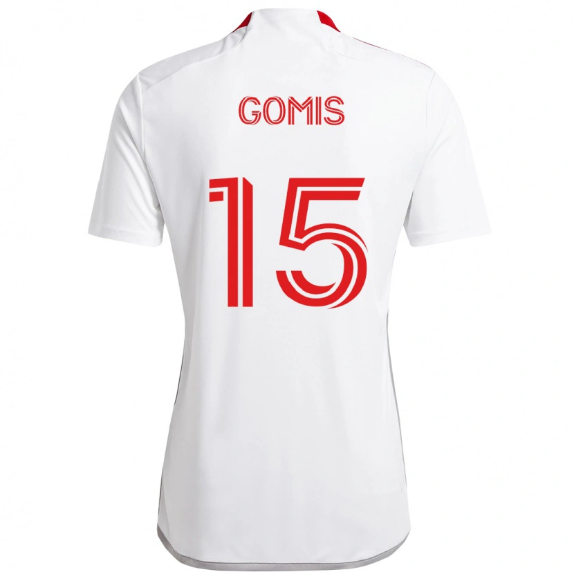 Danxen Heren Nicksoen Gomis #15 Wit Rood Uitshirt Uittenue 2025/26 T-Shirt