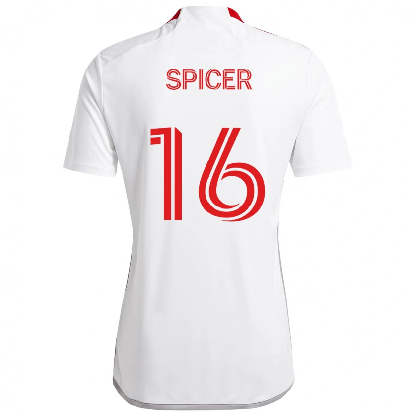 Danxen Heren Tyrese Spicer #16 Wit Rood Uitshirt Uittenue 2025/26 T-Shirt