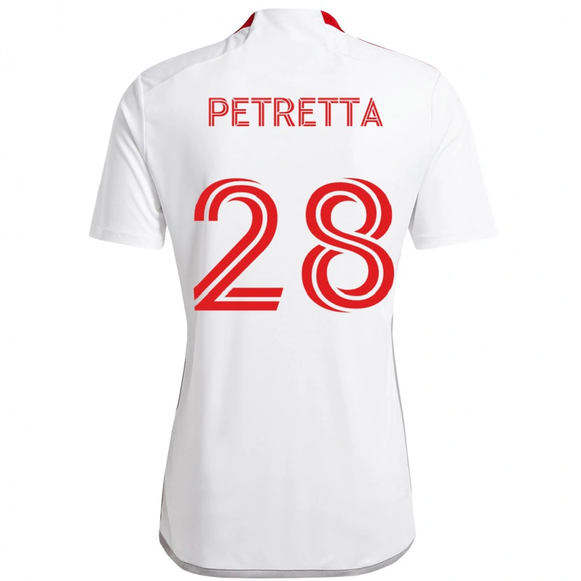 Danxen Heren Raoul Petretta #28 Wit Rood Uitshirt Uittenue 2025/26 T-Shirt