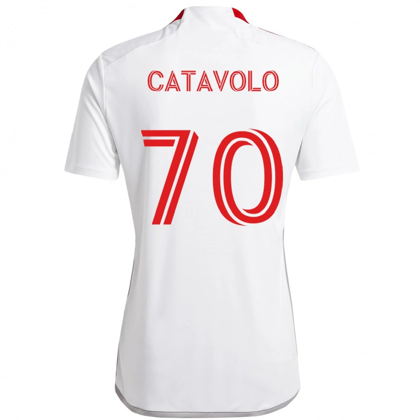 Danxen Heren Matthew Catavolo #70 Wit Rood Uitshirt Uittenue 2025/26 T-Shirt
