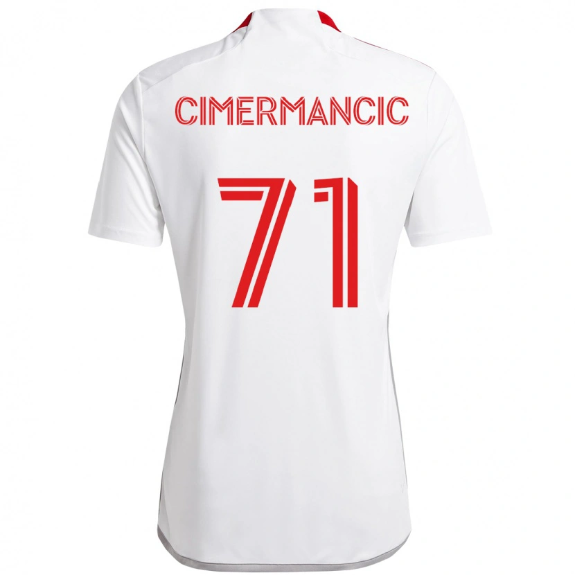 Danxen Heren Markus Cimermancic #71 Wit Rood Uitshirt Uittenue 2025/26 T-Shirt