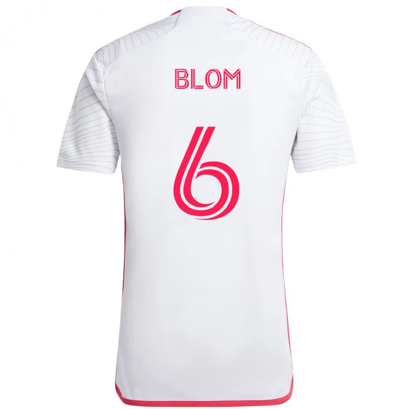 Danxen Heren Njabulo Blom #6 Wit Magenta Uitshirt Uittenue 2025/26 T-Shirt