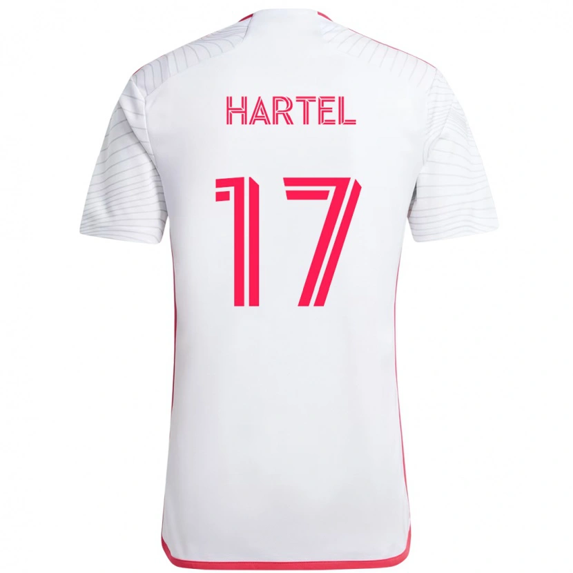 Danxen Heren Marcel Hartel #17 Wit Magenta Uitshirt Uittenue 2025/26 T-Shirt